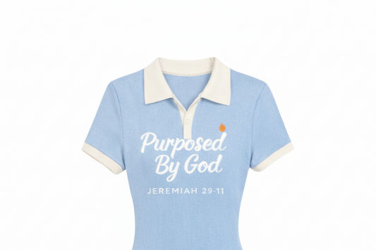 Purposed By God Blue and White Dress (Large Letters)