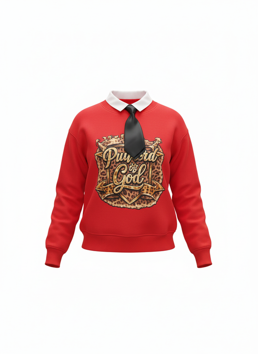 Purposed By God Red and Cheetah Pull Over