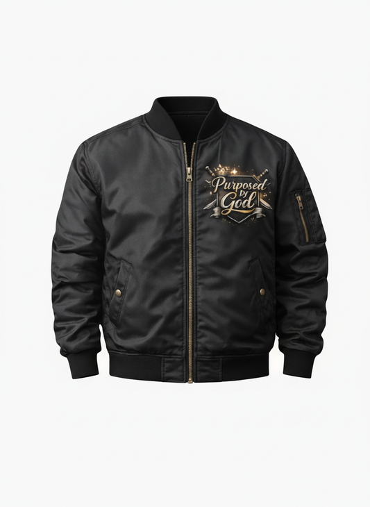 Purposed By God Black and Gold Armor Jacket