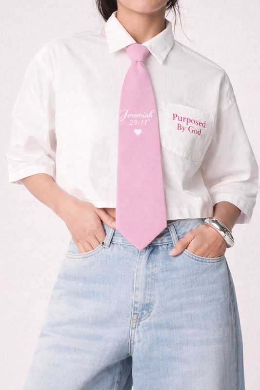 Purposed By God Pink Tie